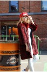 Красное пальто из чернобурки