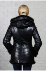 Удлиненная женская куртка из экокожи